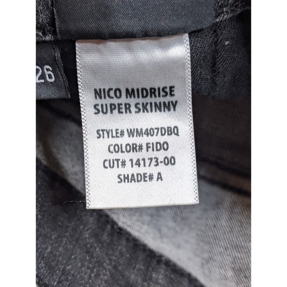 Hudson Designer Jeans Nico Midrise Super Skinny False Idols Women's Size 26 - Picture 9 of 16